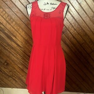 Elegant Red Sleeveless Dress